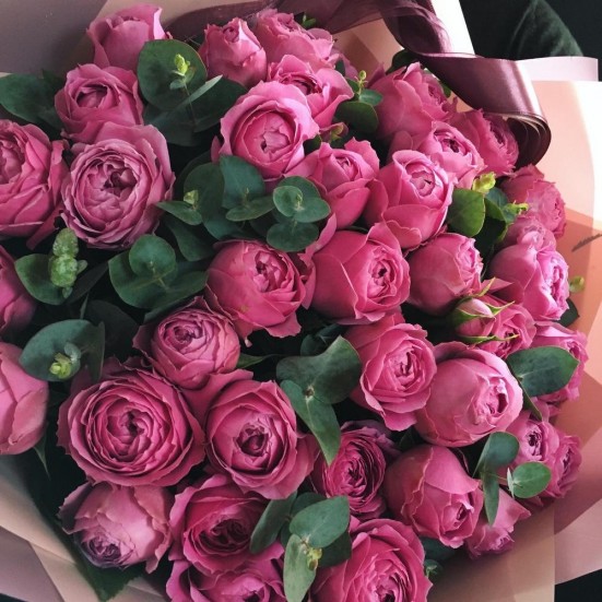 Букет «15 кустовых пионовидных роз» - фото 2