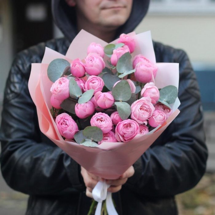 Букет «5 пионовидных кустовых роз», фото 6